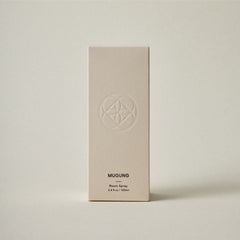 CASIMOT Mugung room spray packaging box with an embossed logo, shown against a light neutral background.